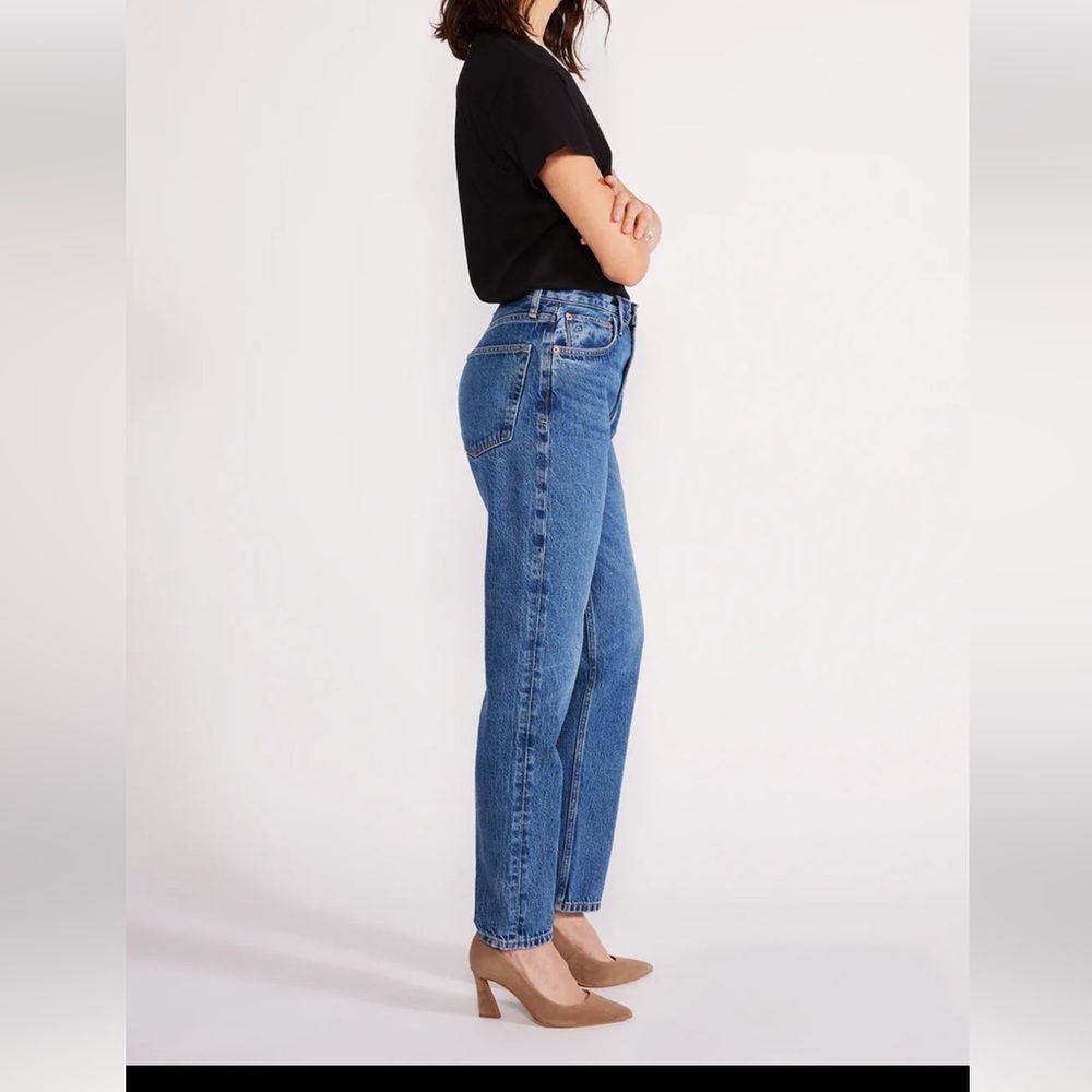 Etica Finn Slim Straight High Waist Jeans Classic Blue Women's Jeans Sz 29 - Picture 7 of 8